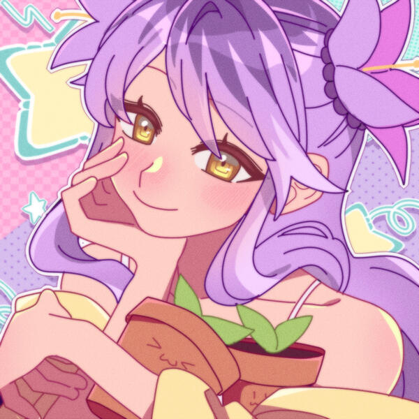 Hanako Kazashi german half human half flower VTuber & Graphic Designer specializing in VTuber & E-sports Graphics/ Assets